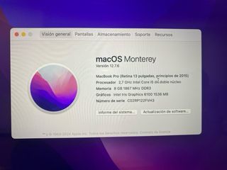 MacBook Pro i5 Retina SSD 2015