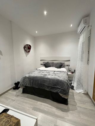 Cabecero madera blanco/gris