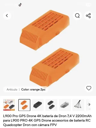 Batería Drone L900 Pro GPS 4K (2 uds)