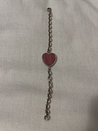 Pulsera de plata Tous Corazón Rosa