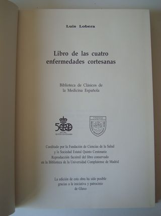 Libro de las cuatro enfermedades cortesanas