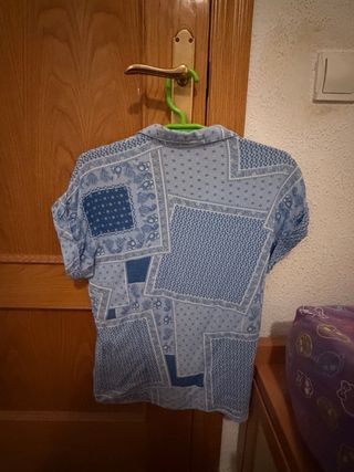 Camisa Esprit Patchwork Azul Talla M