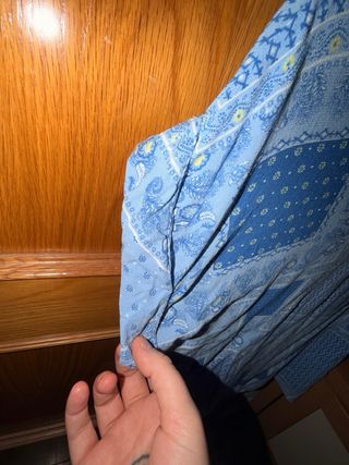 Camisa Esprit Patchwork Azul Talla M