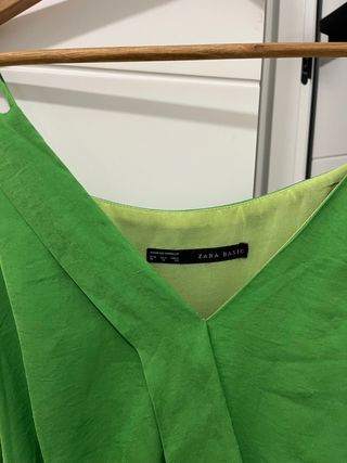 Vestido Zara verde M