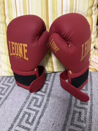 Guantes de Boxeo Leone Burdeos 10oz
