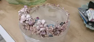 Corona de flores secas naturales