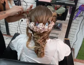 Corona de flores secas naturales