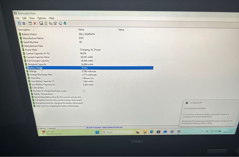 Portátil Dell Latitude 7470 i5 6ª 8GB 256GB SSD afbeelding 3