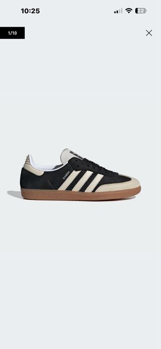 Zapatillas Adidas Samba Beige y Negro