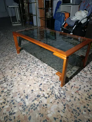 Mesa de centro madera y cristal
