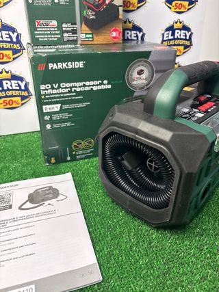 Parkside Compresor e Inflador 20V + Batería 2Ah