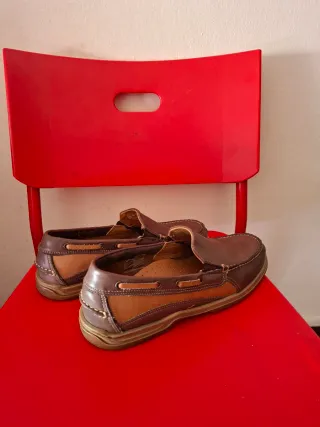 Mocasines Sebago Docksides Marrones y Beige