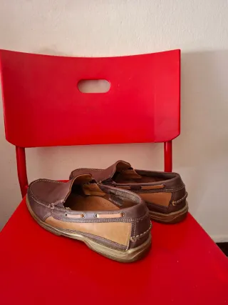 Mocasines Sebago Docksides Marrones y Beige