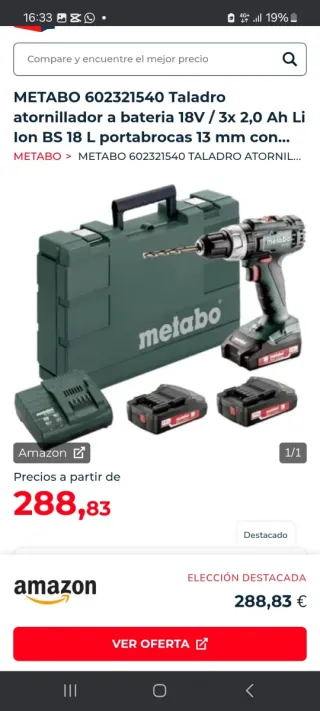 Taladro Atornillador Metabo