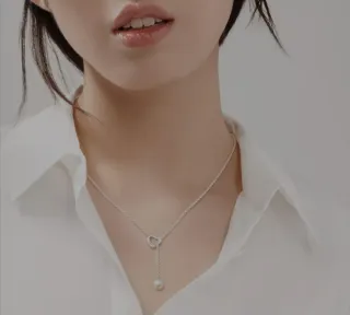 Collar Tiffany & Co - Open Heart Perla Plata