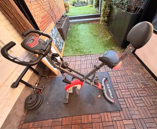 Bicicleta Estática y Esterilla Sportstech