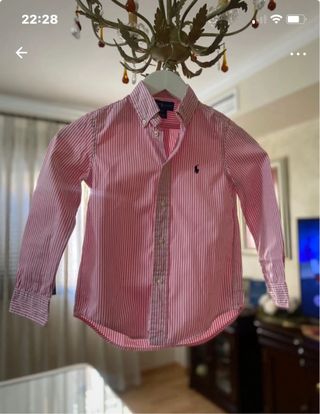 Camisa Ralph Lauren Rayas Rosas