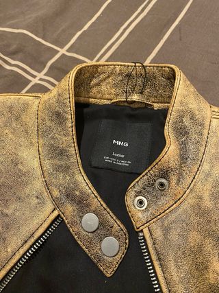 Chaqueta de Piel Mango