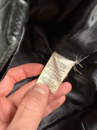 Gabardina Stradivarius Vintage Cuero Negra  Mujer