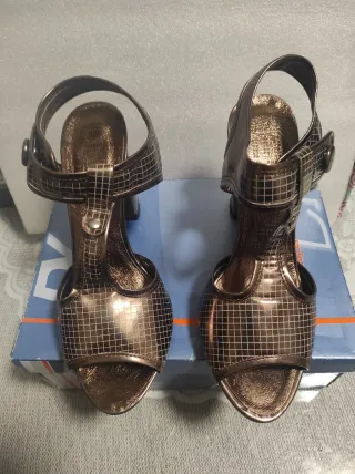 Sandalias Destroy Tacon Cuadrado