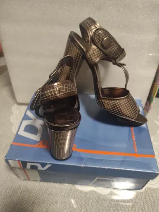 Sandalias Destroy Tacon Cuadrado