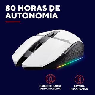 Mouse wireless gaming Trust GXT 110W Felox bianco