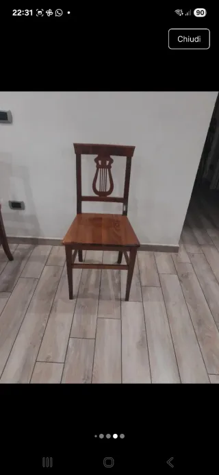 Tavolo Arte Povera + 6 Sedie Legno