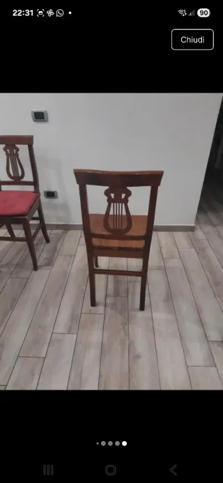 Tavolo Arte Povera + 6 Sedie Legno