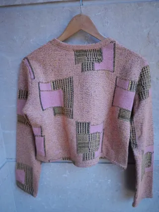 Jersey Zara estampado patchwork