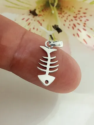 Colgante raspa plata de ley 925