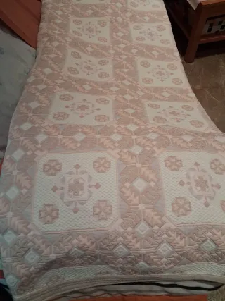 Edredón Rey Beige y Rosa