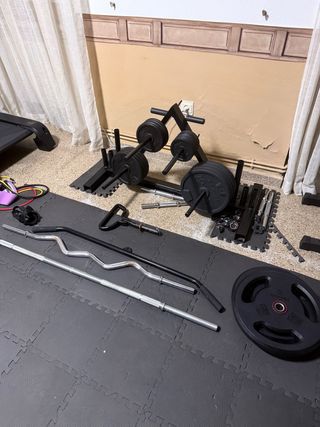 Pesas y Soporte para Mancuernas