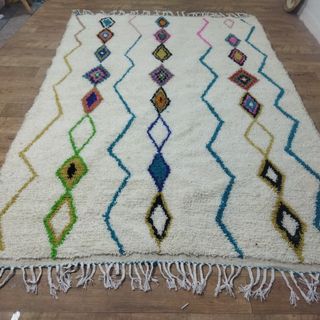 Alfombra de lana multicolor