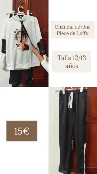 Chándal One Piece Luffy Talla 12/13