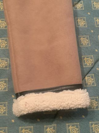 Abrigo borrego beige y blanco