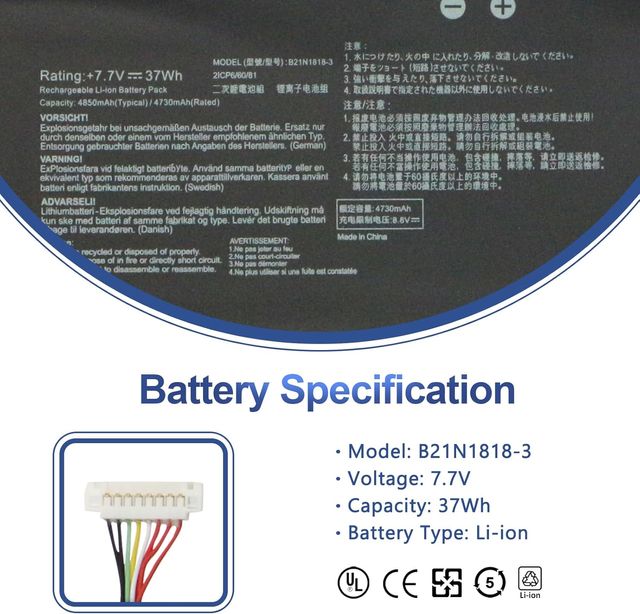 Batería ANTIEE B21N1818-3 ASUS VivoBook A409 D409