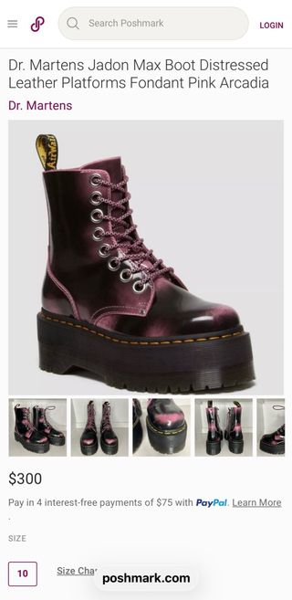 Botas Dr. Martens Jadon Max Pink Arcadia