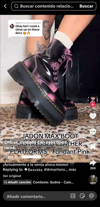 Botas Dr. Martens Jadon Max Pink Arcadia