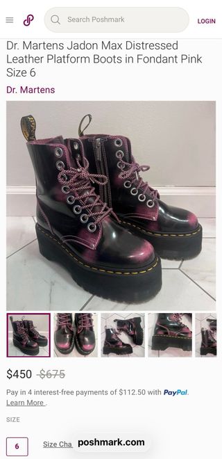 Botas Dr. Martens Jadon Max Pink Arcadia