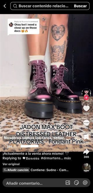 Botas Dr. Martens Jadon Max Pink Arcadia