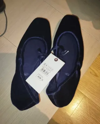 Bailarinas Terciopelo Springfield Talla 39 Azul