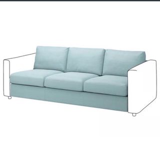 Funda sofá 3 plazas IKEA Saxemara azul