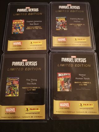Lotto Carte Marvel Versus Panini