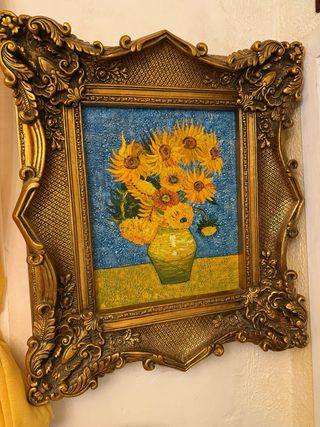 Cuadro Decorativo Girasoles Dorado