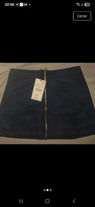Falda Zara cremallera frontal Talla M