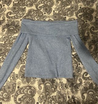 Jersey hombros descubiertos azul