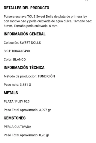 Pulsera Tous Sweet Dolls