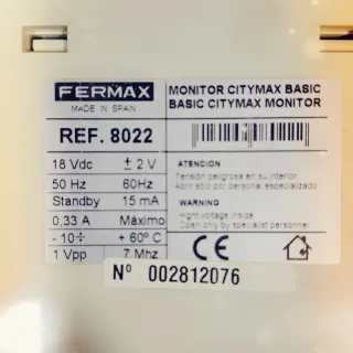 Videoportero Fermax 8022