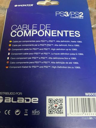 Cable Componentes HD Haxter PS3/PS2 - ¡1080i