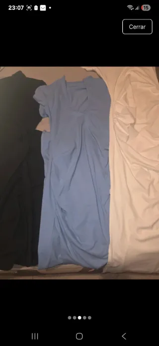 Lote 3 vestidos largos escote